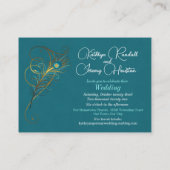 Save the Date Pfau, der Minimitteilungsblatt Begleitkarte (Rückseite)