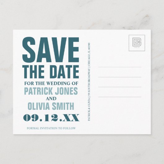 Save The Date | Pfeifer, British Columbia Ankündigungspostkarte (Rückseite)