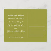 Save the Date, Pfirsichbaum in Blossom Remi... Ankündigungspostkarte (Rückseite)