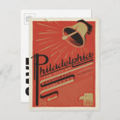 Save The Date | Philadelphia, PA - Brüderliche Lie Ankündigungspostkarte (Vorne/Hinten)