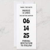 Save The Date Photo Invitation Einladung (Rückseite)