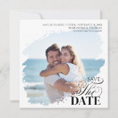Save the Date Photo Modern Wedding Ankündigung (Vorderseite)