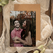Save the Date Photo Post Card, Elegant & Modern Postkarte
