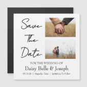 Save The Date Photo Thin Magnetic Card Magneteinladung (Vorne/Hinten)