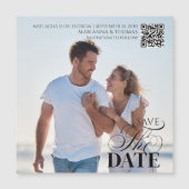 Save the Date Photo Wedding Magnetic Magnetkarte (Vorderseite)