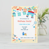 Save the Date Pinata Birthday Einladung (Stehend Vorderseite)