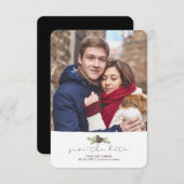 Save the Date Pine Cone & Boughs Winterhochzeit | (Vorne/Hinten)