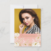 Save the Date Pink Gold Quinceanera (Rückseite)