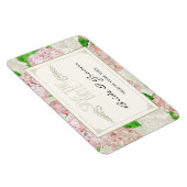 Save the Date, Pink Hydrangea Spitzen, formale For Magnet (Rechte Seite)