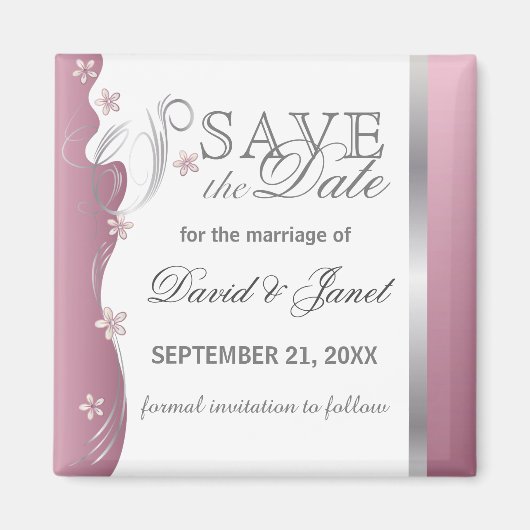 Save The Date | Pink Tourmaline Magnet (Vorne)