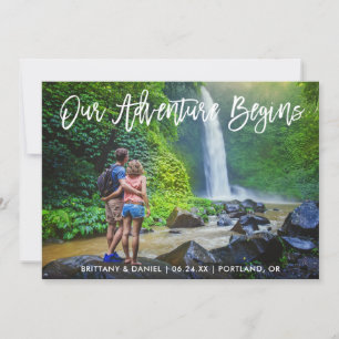 Save the Date Pinsel Script Adventure Foto Card