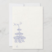 Save the Date: Playful Blue Celebration Einladung (Rückseite)