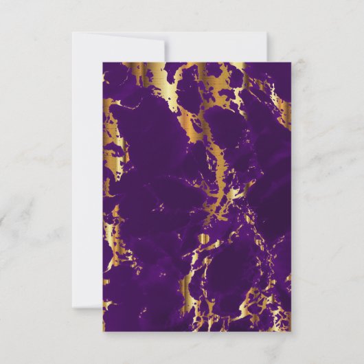 Save the Date Plum Lila und Gold-Marmor 2 (Rückseite)