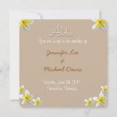 Save the Date Plumeria Design (Vorderseite)
