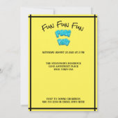 Save the Date Pool Party Spaß Geburtstag Gelb (Rückseite)