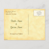 Save the Date Poppies Cornflowers Postcard Ankündigungspostkarte (Rückseite)