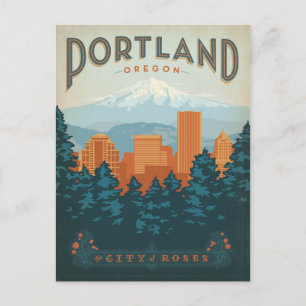 Save The Date Portland Ankündigungspostkarte