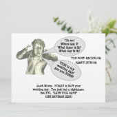 "SAVE THE DATE/POST-BACHELOR PARTY STUPOR/FUNNY SAVE THE DATE (Stehend Vorderseite)