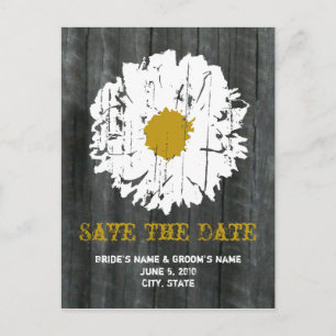 Save the Date Postcard - Barnwood Daisy Ankündigungspostkarte