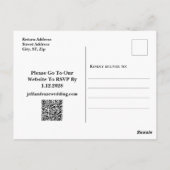 Save the Date Postcard Eukalyptus Greenery Postkarte (Rückseite)