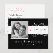 Save the Date Postcard Foto 03 Weiß Ankündigungspostkarte (Vorne/Hinten)