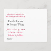 Save the Date Postcard Foto 03 Weiß Ankündigungspostkarte (Rückseite)