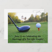 Save the Date Postcard Golf Thema Ankündigungspostkarte (Vorne/Hinten)