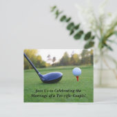 Save the Date Postcard Golf Thema Ankündigungspostkarte (Stehend Vorderseite)