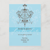 SAVE THE DATE POSTCARD :: Kronleuchter Postkarte (Vorderseite)