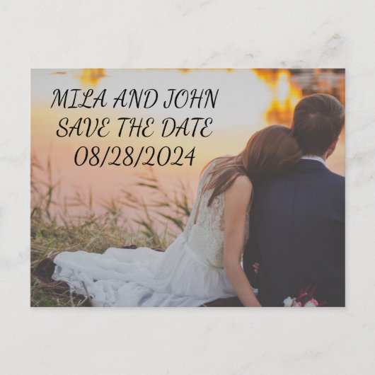 SAVE THE DATE POSTCARD POSTKARTE (Vorderseite)