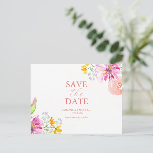 Save the Date Postcard Postkarte (Stehend Vorderseite)