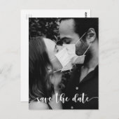 Save the Date Postcard - Rustikale Schrift Postkarte (Vorne/Hinten)