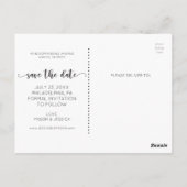 Save the Date Postcard - Rustikale Schrift Postkarte (Rückseite)