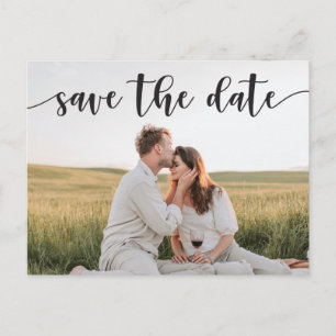 Save the Date Postcard - Rustikale Schrift Postkarte