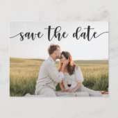 Save the Date Postcard - Rustikale Schrift Postkarte (Vorderseite)