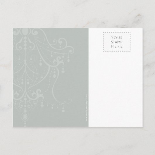 SAVE THE DATE POSTCARD: xenia1 Ankündigungspostkarte (Rückseite)