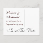 Save the Date Postcard Zebra Schwarz-weiß Ankündigungspostkarte (Rückseite)