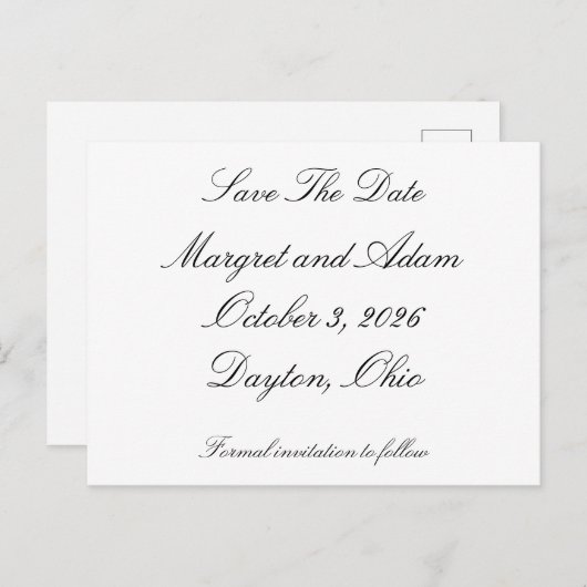 Save the Date Postkarte (Vorne/Hinten)