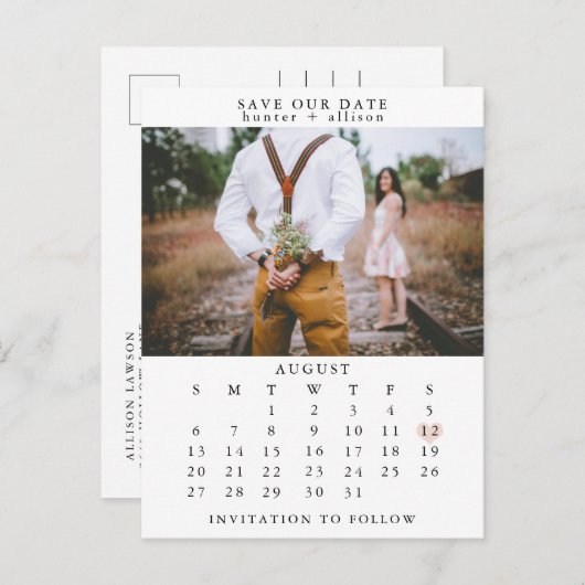 Save the Date Postkarte (Vorne/Hinten)