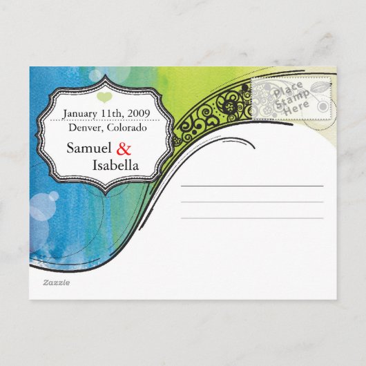 Save the Date Postkarte (Rückseite)