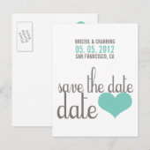 SAVE THE DATE Postkarte (Vorne/Hinten)