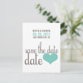 SAVE THE DATE Postkarte (Stehend Vorderseite)