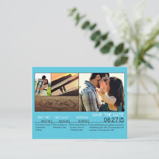 Save the Date Postkarte (Stehend Vorderseite)