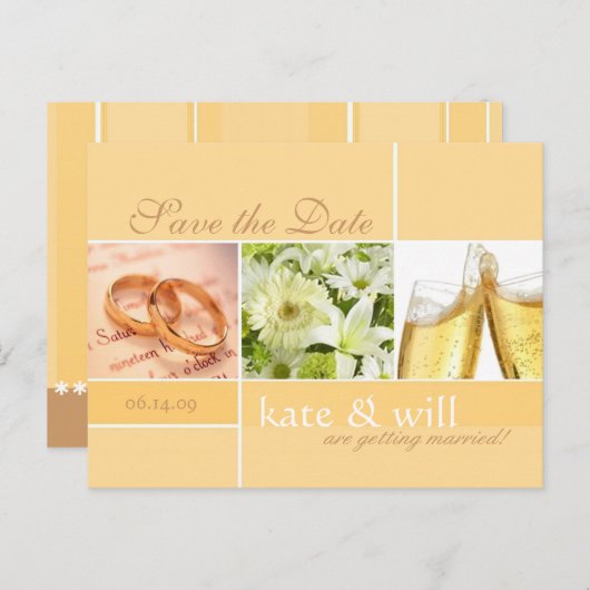 Save the Date - Postkarte (Vorne/Hinten)