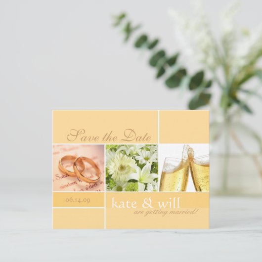 Save the Date - Postkarte (Stehend Vorderseite)