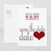 SAVE THE DATE Postkarte (Vorne/Hinten)