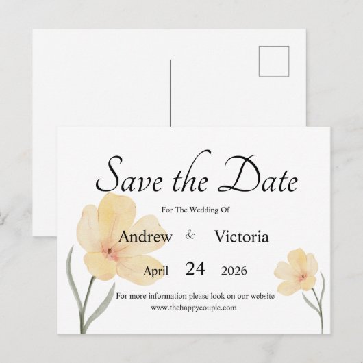 Save the Date Postkarte (Vorne/Hinten)