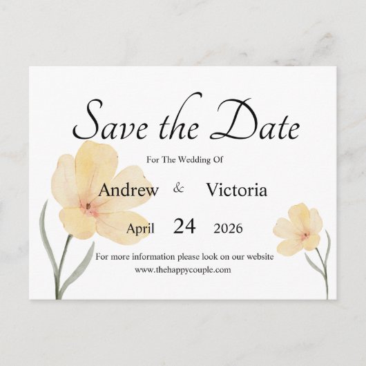 Save the Date Postkarte (Vorderseite)