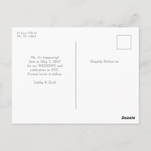 Save the Date Postkarte (Rückseite)