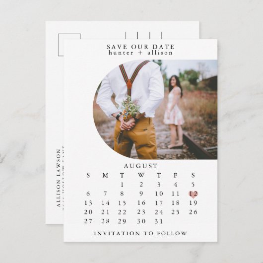 Save the Date Postkarte (Vorne/Hinten)